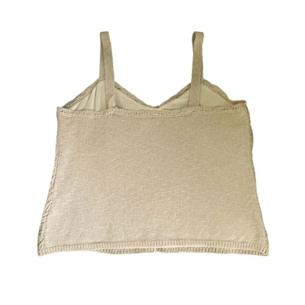 LC Lauren Conrad | Cream Sleeveless Fitted Camisole - Picture 6 of 8